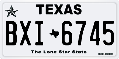 TX license plate BXI6745