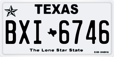 TX license plate BXI6746