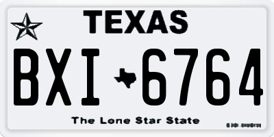 TX license plate BXI6764