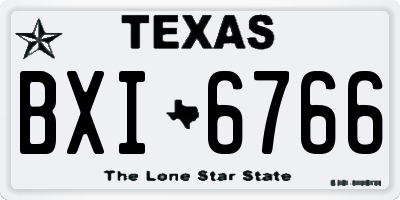 TX license plate BXI6766