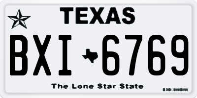 TX license plate BXI6769