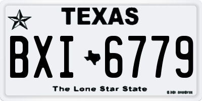 TX license plate BXI6779