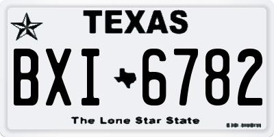 TX license plate BXI6782