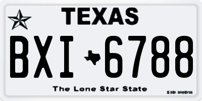TX license plate BXI6788