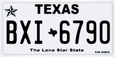 TX license plate BXI6790
