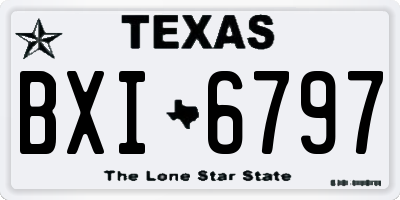 TX license plate BXI6797