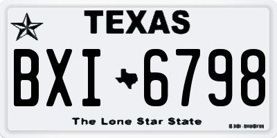 TX license plate BXI6798