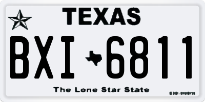 TX license plate BXI6811