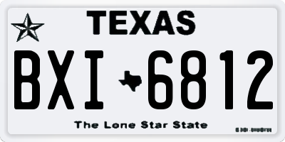 TX license plate BXI6812