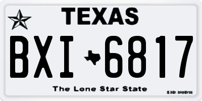 TX license plate BXI6817