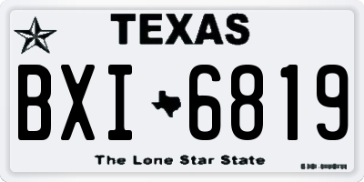 TX license plate BXI6819