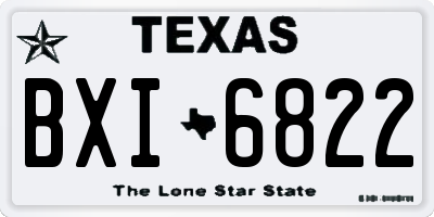 TX license plate BXI6822