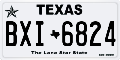 TX license plate BXI6824
