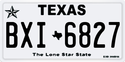 TX license plate BXI6827