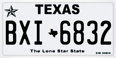 TX license plate BXI6832