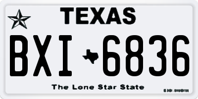 TX license plate BXI6836