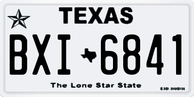 TX license plate BXI6841