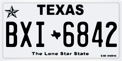 TX license plate BXI6842