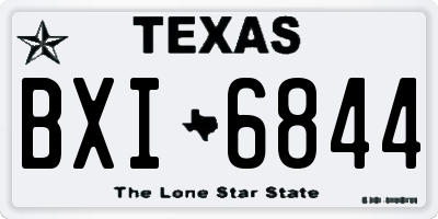 TX license plate BXI6844