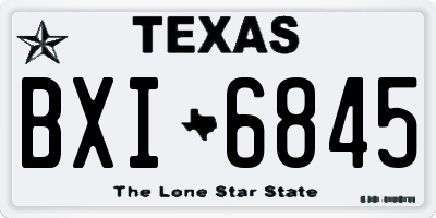 TX license plate BXI6845
