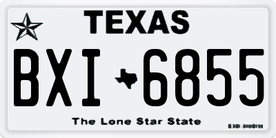 TX license plate BXI6855