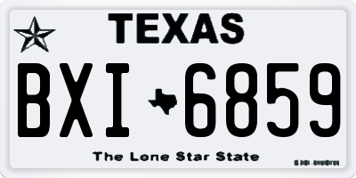 TX license plate BXI6859