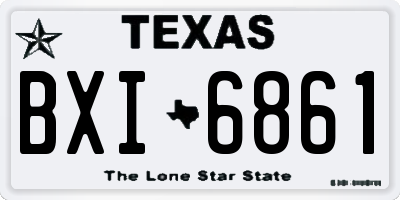 TX license plate BXI6861
