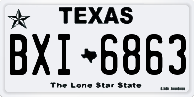 TX license plate BXI6863