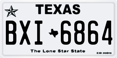 TX license plate BXI6864