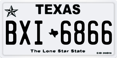 TX license plate BXI6866