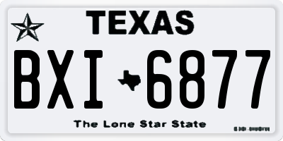 TX license plate BXI6877