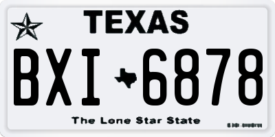 TX license plate BXI6878