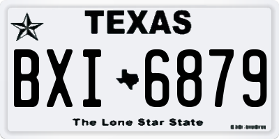 TX license plate BXI6879