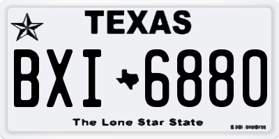 TX license plate BXI6880