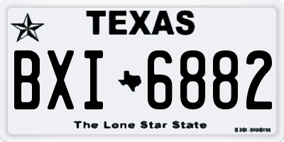 TX license plate BXI6882