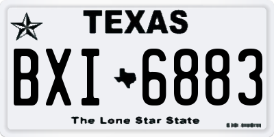 TX license plate BXI6883