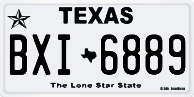 TX license plate BXI6889