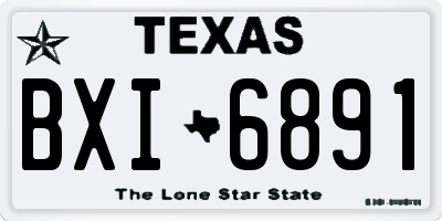 TX license plate BXI6891