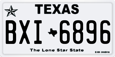 TX license plate BXI6896