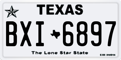 TX license plate BXI6897