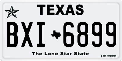 TX license plate BXI6899