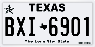 TX license plate BXI6901