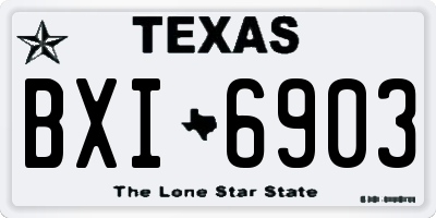 TX license plate BXI6903