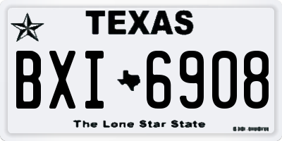 TX license plate BXI6908