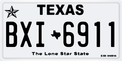 TX license plate BXI6911