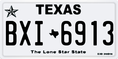 TX license plate BXI6913
