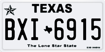 TX license plate BXI6915