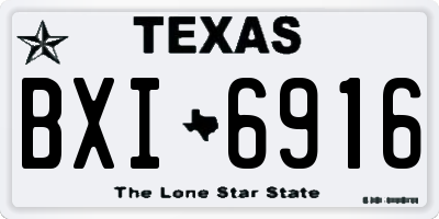 TX license plate BXI6916