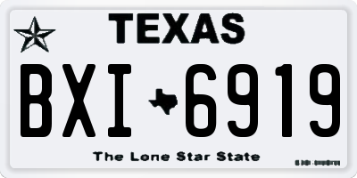 TX license plate BXI6919