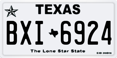 TX license plate BXI6924